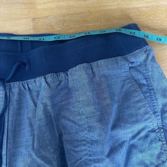 Talbots Pants Womens 14W Cotton Chambray Drawstring Elastic Waist Pull On Casual - Picture 10 of 12